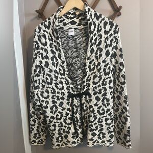OXMO animal print knit Cardi